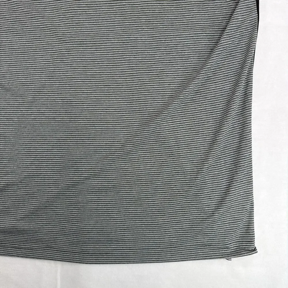 Adidas Climachill Golf Polo Mens XL Black Gray Striped Sherwood Country Club